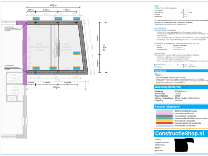 Fundering Aanbouw Tekening Laten Maken Constructieshop