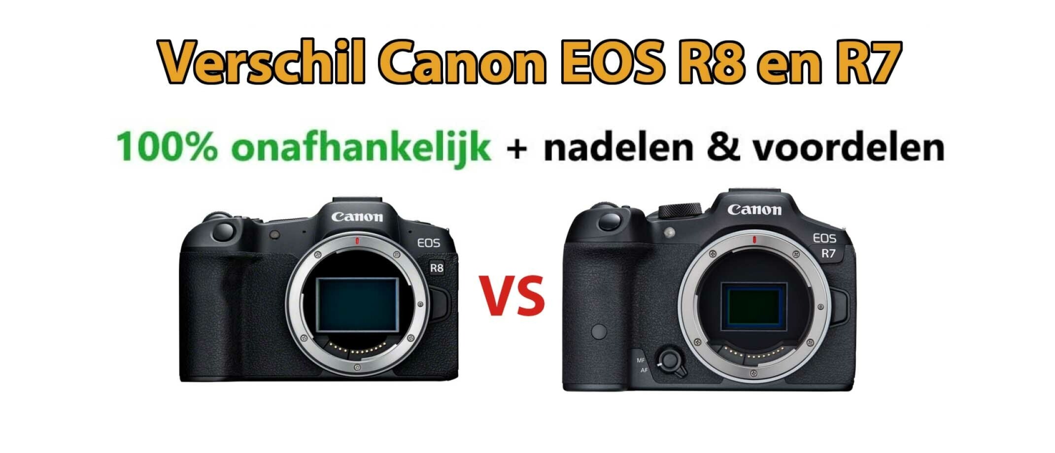 Canon R8 Vs R7 Verschil Canon EOS R8 en R7 | Nadelen & Voordelen