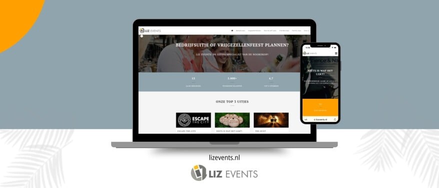 Nieuwe website Liz Events live