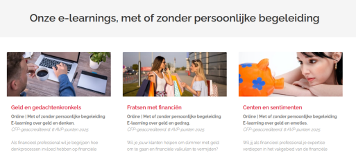 Feest! Onze drie e-learnings zijn ook CFP geaccrediteerd!