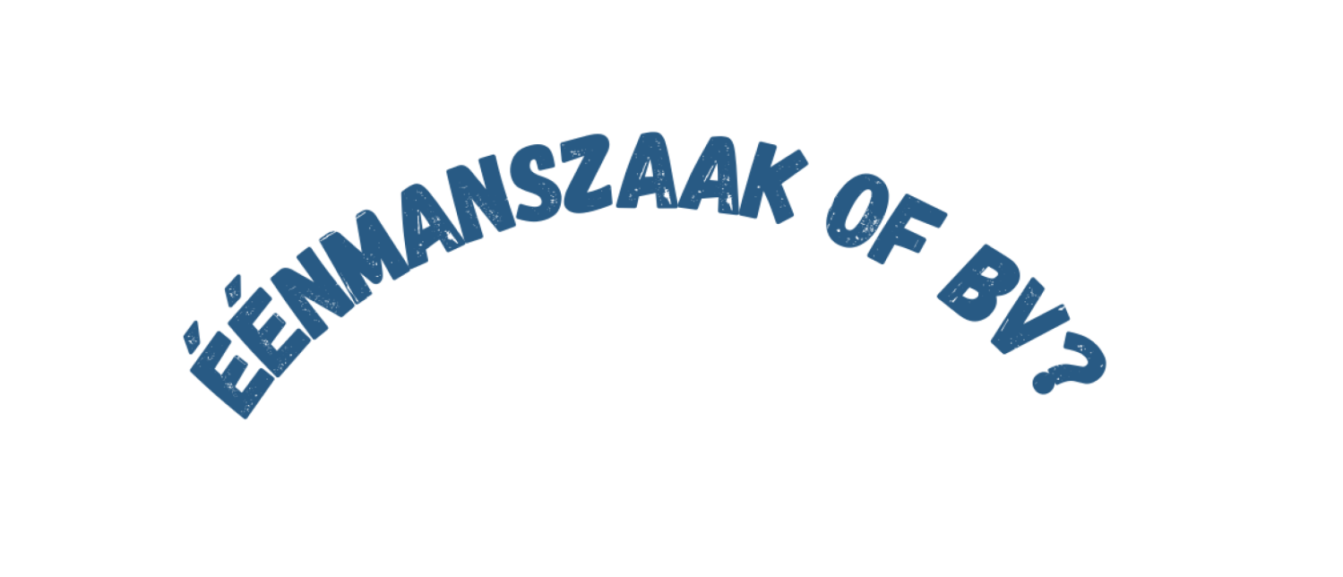 Eénmanszaak of BV?