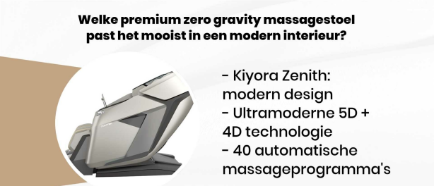 Welke premium zero gravity massagestoel past het mooist in een modern interieur?