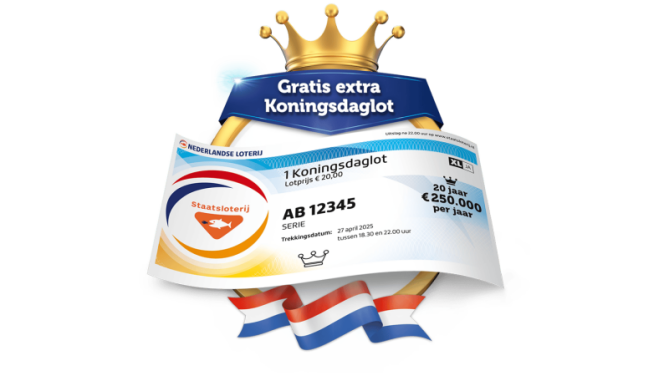 Staatsloterij Koningsdagtrekking 2025 - Ontvang een extra gratis lot en