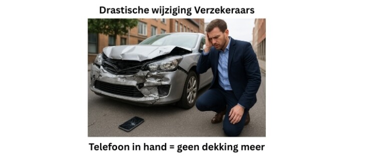 “Verzekeraars passen beleid drastisch aan: medewerker veroorzaakt crash met telefoon, jouw organisatie betaalt de prijs”