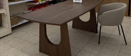 Ferrara! De walnoot tafel van Kwantum waar iedereen het over heeft