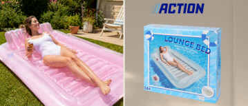 Zonnen in eigen tuin? Dit XL luchtbed van Action maakt het wel heel makkelijk