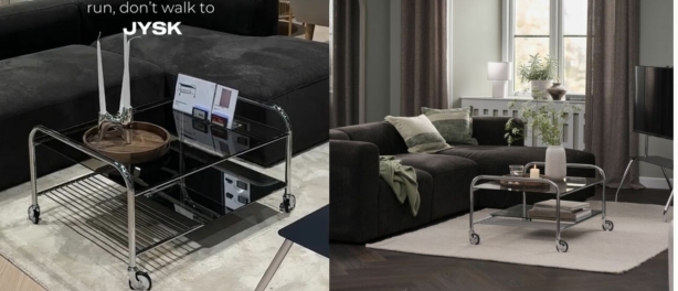 De glazen salontafel is terug en deze van JYSK wil je zien