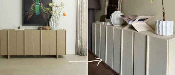 DIY: WOOOD Basu dressoir dupe met IKEA-kastjes