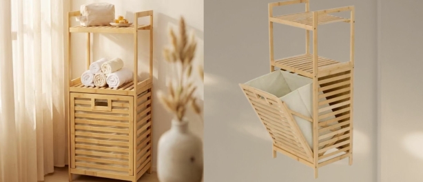Deze luxe bamboe wasmand van Action wil je in je badkamer hebben