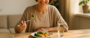 Virtuele maagband met hypnose bij Omdenkkracht. Rust aan tafel en inzicht in de oorzaak