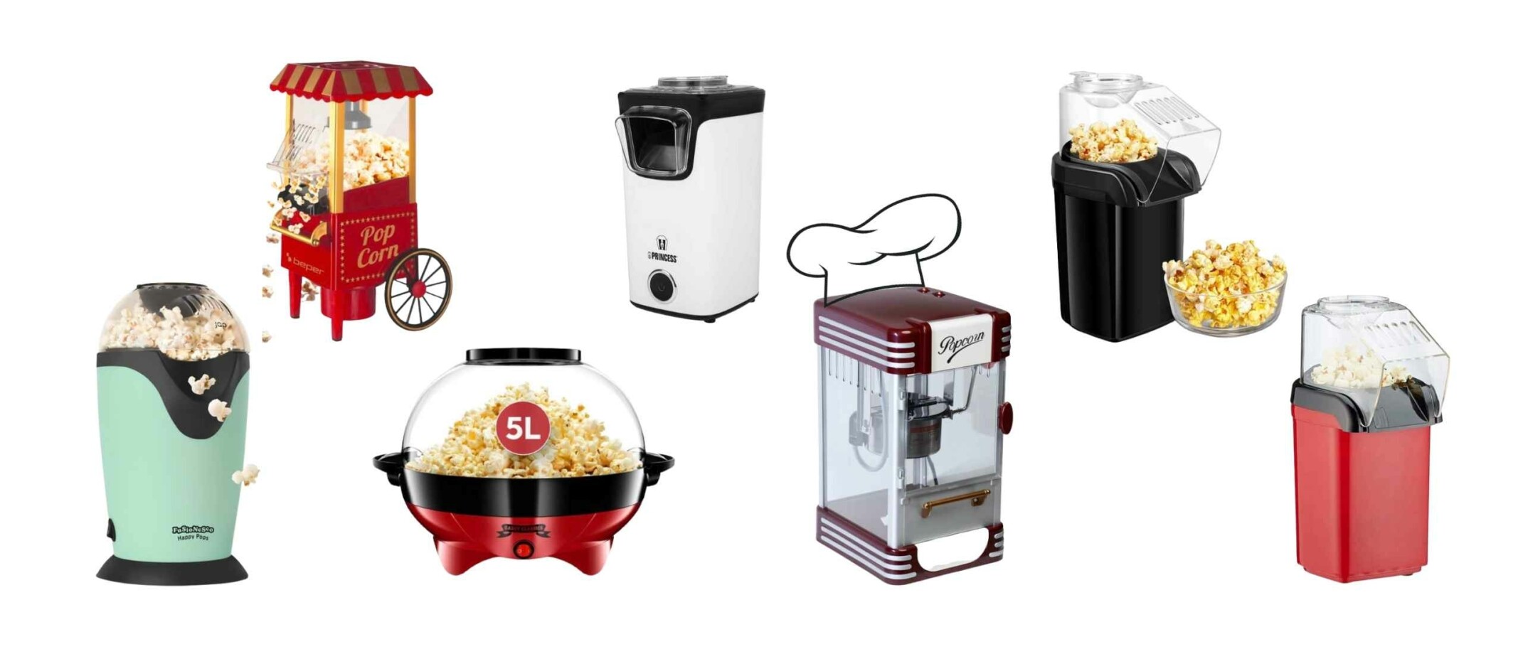 Gadgy Machine à popcorn à air chaud - Machine à popcorn rétro - Popcorn