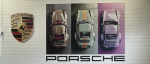 Muurprint Porsche garage