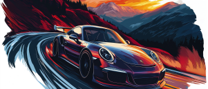 Muurprint Jongenskamer Porsche