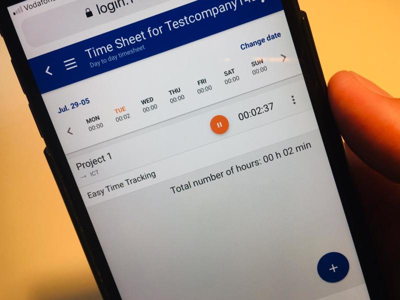 Easy mobile time tracking