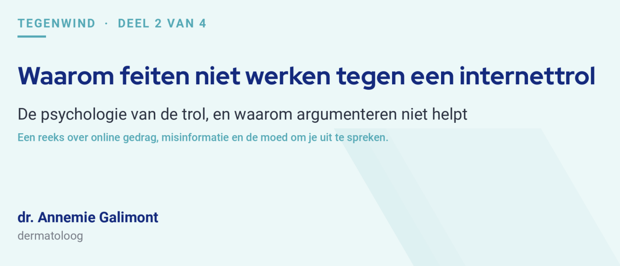 Waarom feiten niet werken tegen een internettrol
