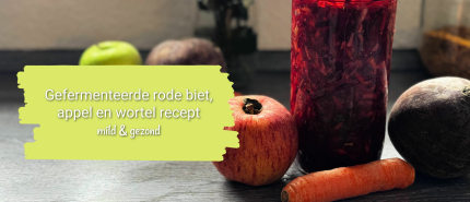 Gefermenteerde rode biet, appel en wortel recept | Mild & gezond