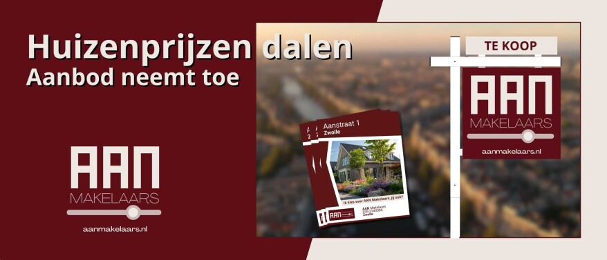 Huizenprijzen in Nederland licht gedaald terwijl aanbod toeneemt
