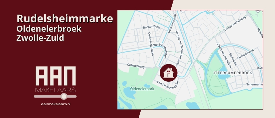 Rudelsheimmarke 31 Zwolle – hoekwoning bij het IJsselgebied in Zuid