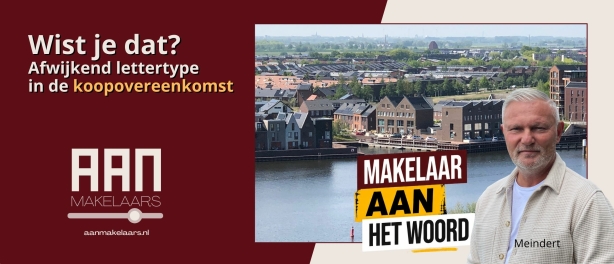 Afwijkende tekst in koopovereenkomst