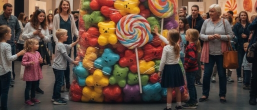 De grootste snoepzak ter wereld van Ameel Candy World in Kortrijk Xpo
