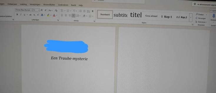 Derde deel van het Traube-mysterie bij de uitgever!