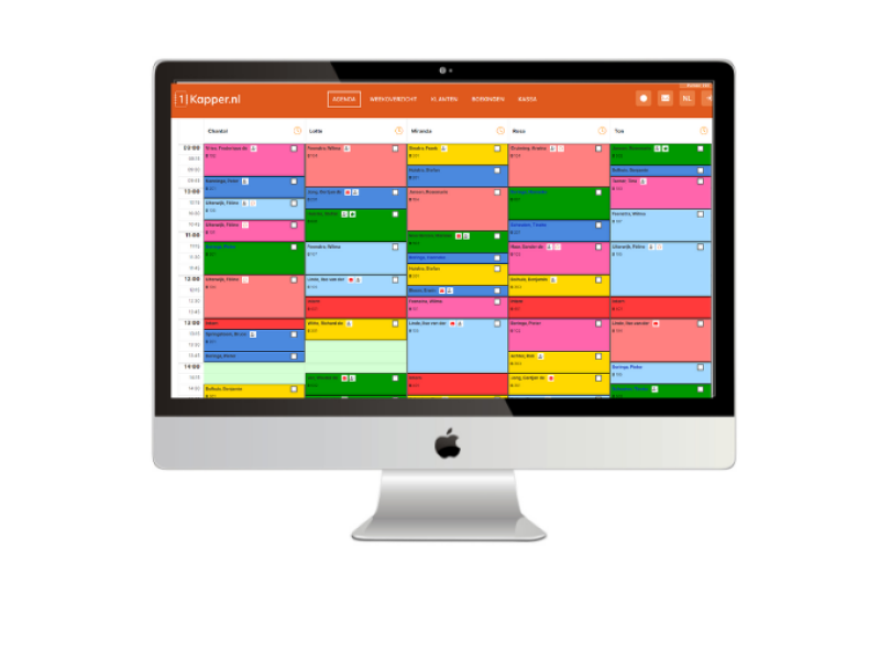 Online kappersagenda op apple computer