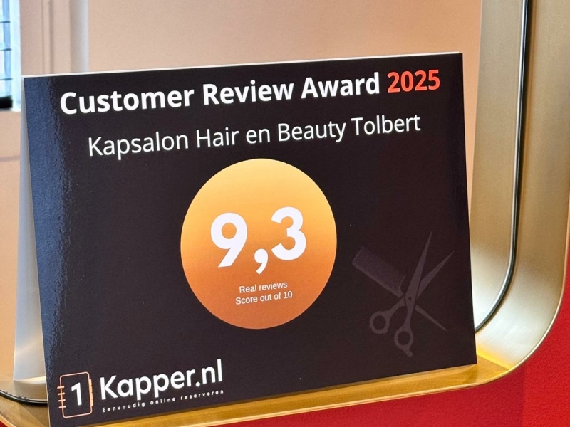 Award 1Kapper.nl Hair and Beauty Tolbert