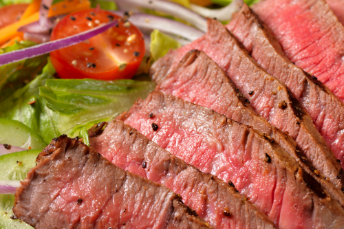 Biefstuk met wok groeten