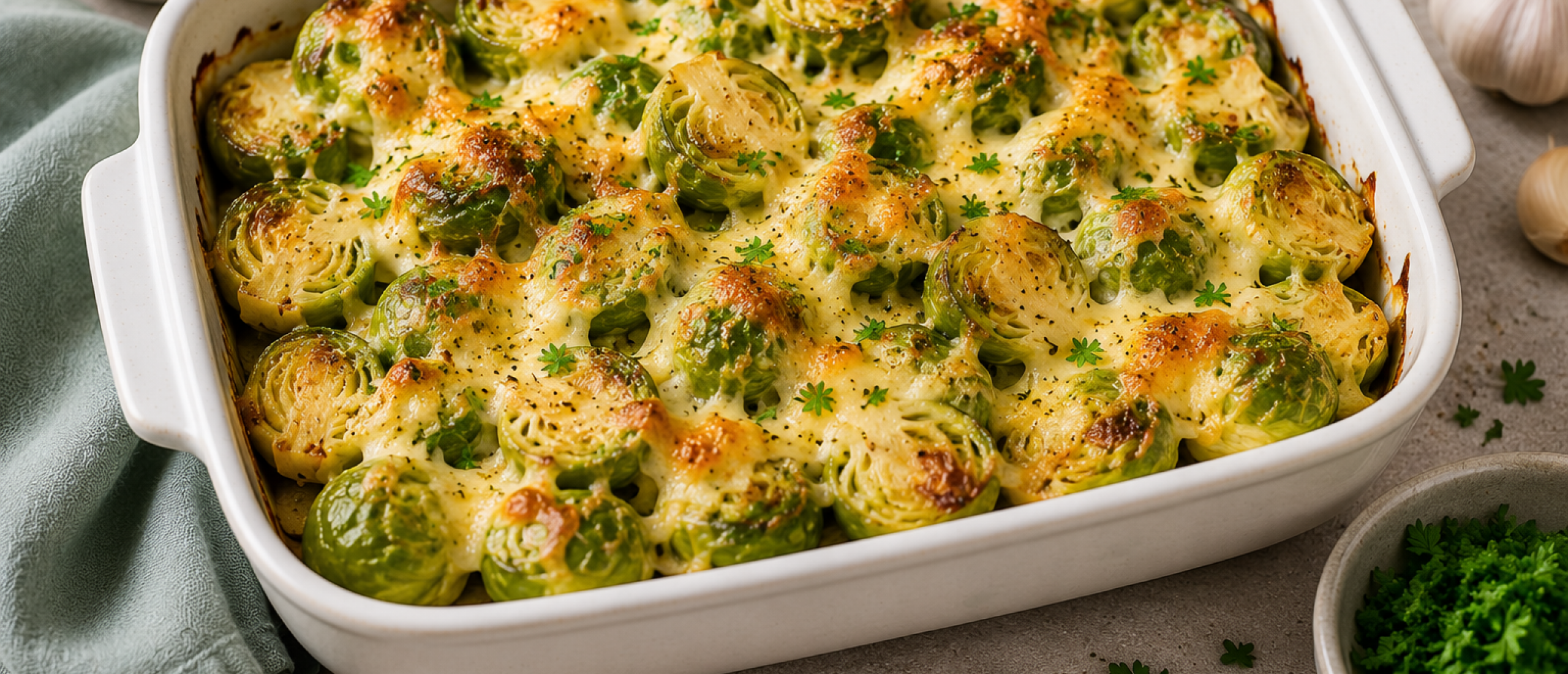 Maak deze heerlijke gegratineerde spruitjes uit de oven met 30+ kaas. Een smaakvol, gezond en eenvoudig recept dat perfect past binnen Stap 1 van Het 1 op 1 Dieet. Bekijk het volledige recept op The 1:1 Diet Caribbean.