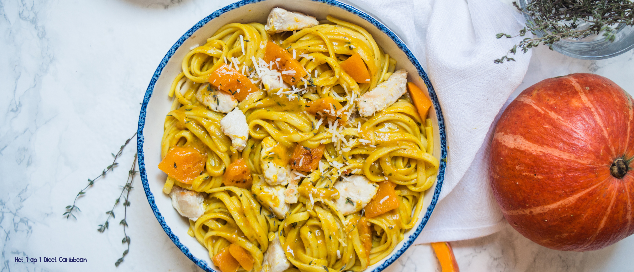 Linzenpasta met Geroosterde Pompoensaus – Recept Stap 5 van Het 1 op 1 Dieet