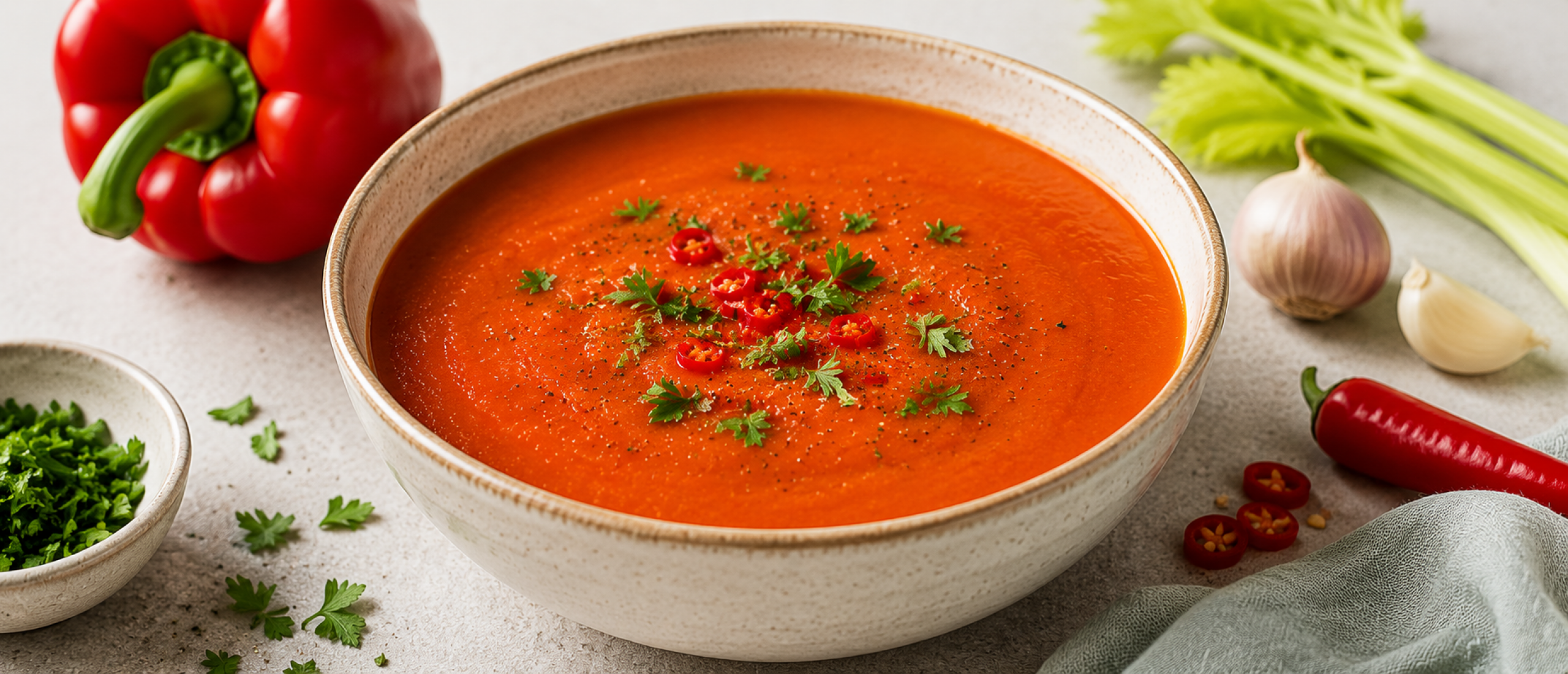 Paprika-chilisoep | Stap 1 recept | Het 1 op 1 Dieet Caribbean