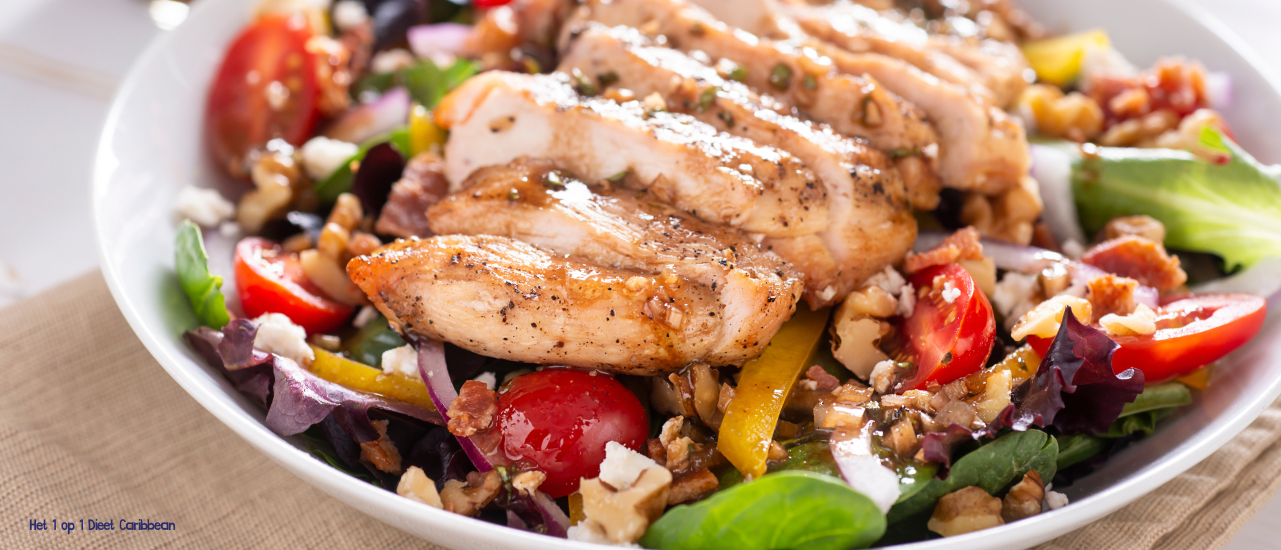 Salade met kip en yoghurtdressing | Stap 2 van 1 op 1 Dieet recept