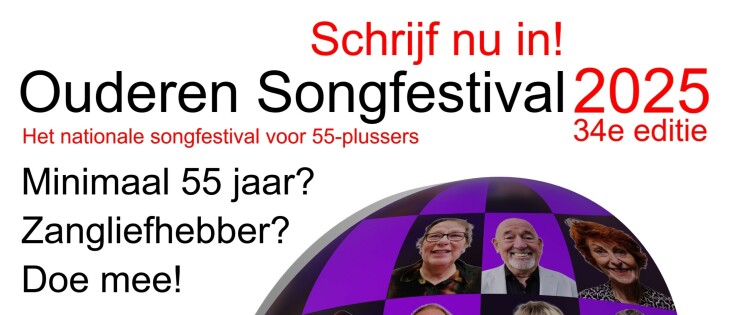 Meld je aan voor het Ouderensongfestival in Sûnenz!