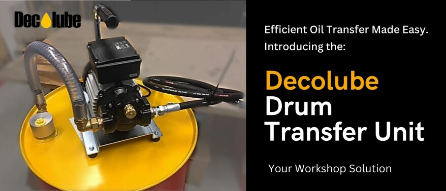 Decolube drum transfer unit