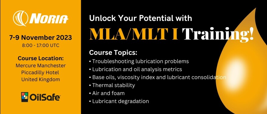 Mastering Machinery Lubrication: The Power of Norias MLA/MLT Training