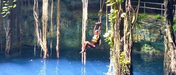 Cenote Oxman: touw swingen, hangmatten & de hele dag chillen