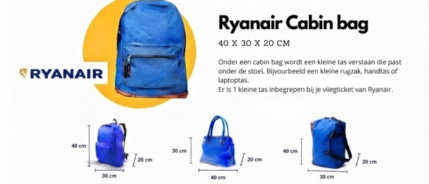 De perfecte Ryanair cabin bag (40x20x25): mijn favorieten + inpaktips
