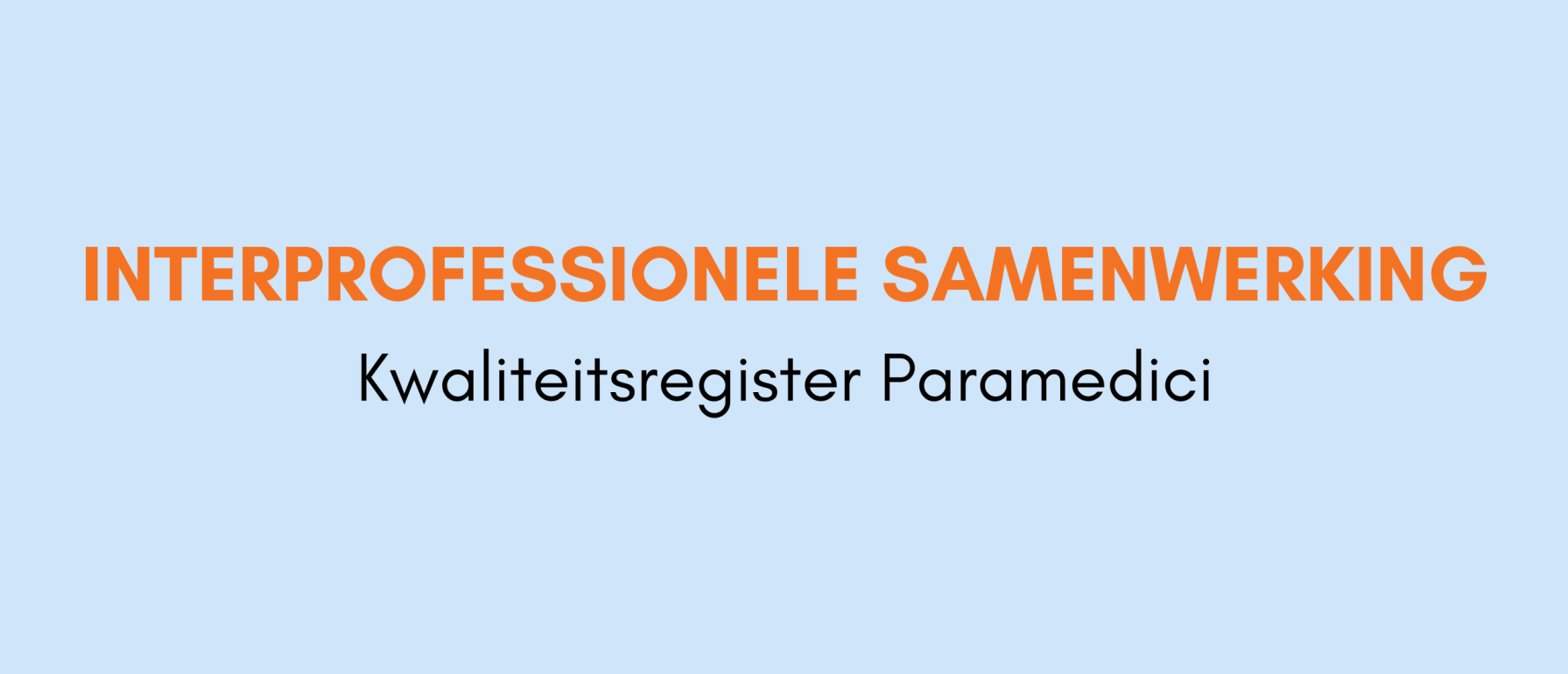 Interprofessioneel samenwerken