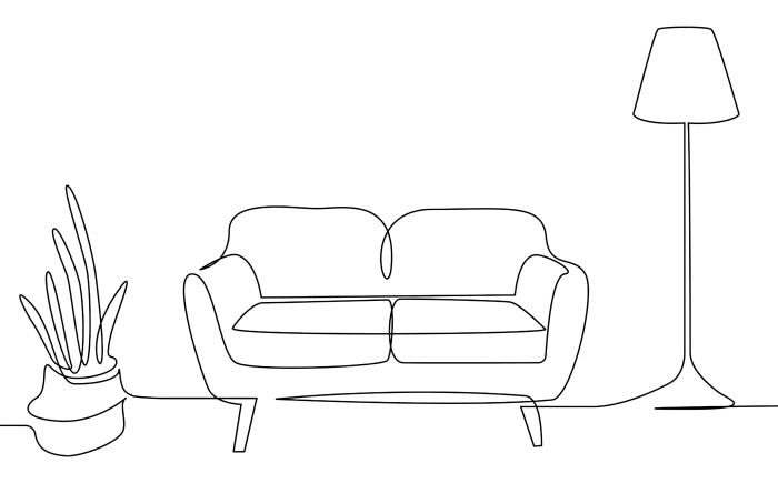 lijntekening zetel