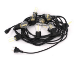 Hfourhnik Haak voor lichtsnoerclips voor buiten, verpakking van 30 clips, transparante lichthaak met 30 watervaste zelfklevende achterkant