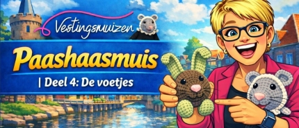 Haak in 10 dagen een Paashaasmuis - Deel 4 De Voetjes