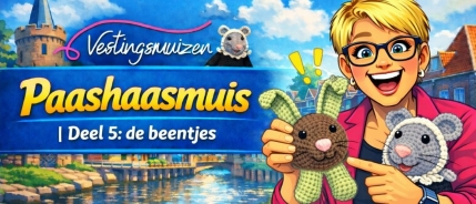 Haak in 10 dagen een Paashaasmuis - Deel 5 de beentjes
