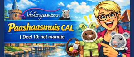 Haak in 10 dagen een paashaasmuis - Dag 9 het mandje