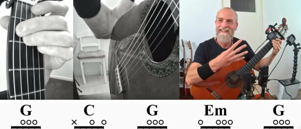 Ieder akkoord in één keer leren pakken op gitaar. Train het in 4 kleine stappen