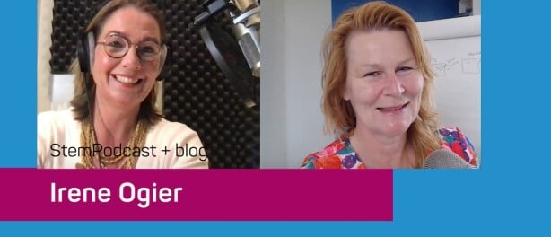 Businesscoach Irene Ogier in de StemPodcast: ‘Wanneer klink ik als teacher, leider of vertrouwenspersoon? Daar speel ik mee’