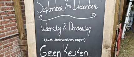 Helaas op woensdag en donderdag alleen soep en saucijzen