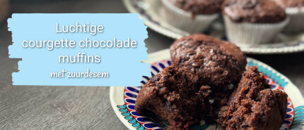 Courgette chocolade muffins met zuurdesem