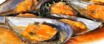 Mosselen in pikante saus (Mejillones en salsa picante)