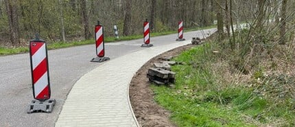 Bochtverbreding met Cobblestone motief