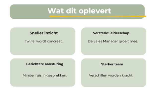 resultaat 4FLO Resultaat werken met 4FLO